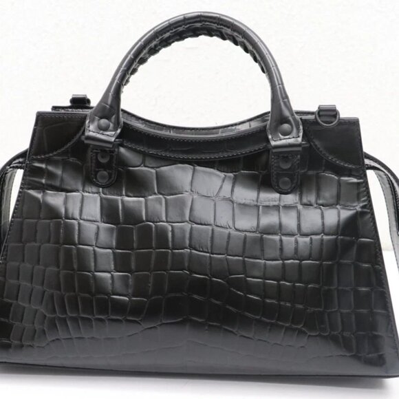 Balenciaga Neo Classic City Bag Crocodile Embossed Leather Small - Picture 1 of 16